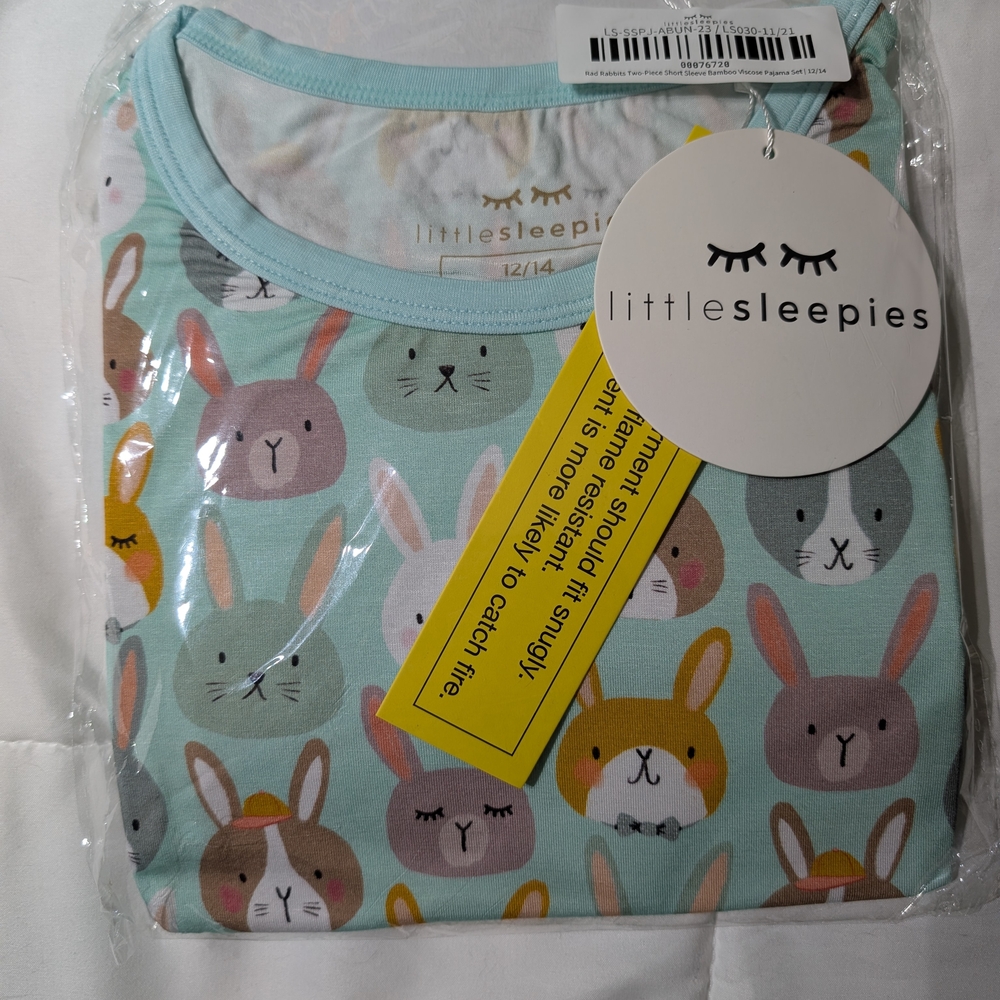 Little Sleepies Rad Rabbits Two Piece Short Sleeve Pajamas